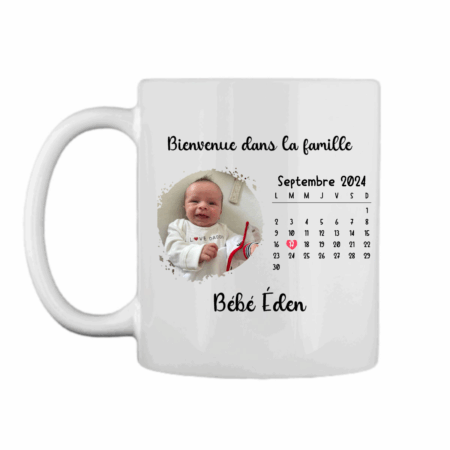 Mug personnalisé "Bienvenue bébé" 👶